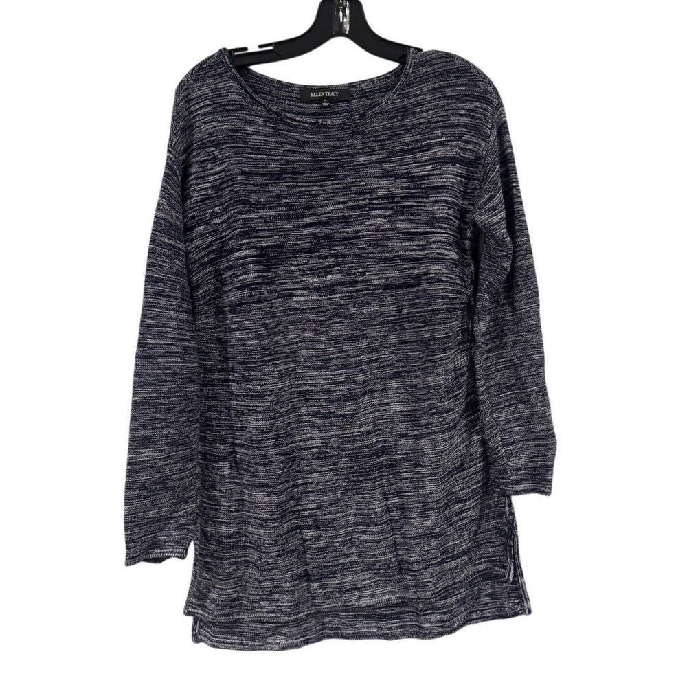 Ellen Tracy navy tunic sweater‎ S